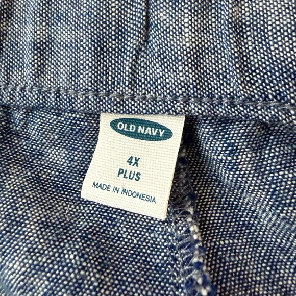 Old Navy High-Rise Wide-Leg Linen Blend Pants – Women’s 4XL Preppy Casual Summer - Picture 6 of 7